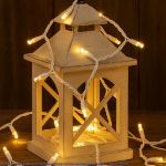 20 Light Non Connectable Warm White LED Mini Lights White Wire